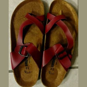 Cute red birkenstock sandal! (Brand new)