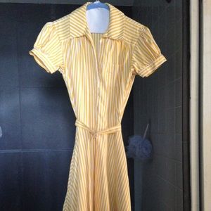 Ralph Lauren ShirtDress Yellow and White- Sz 4