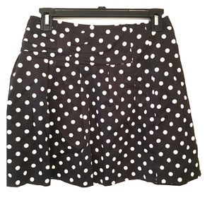 Black and white polka dot skirt
