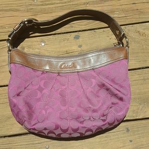 Purple Coach Shoulder Bag