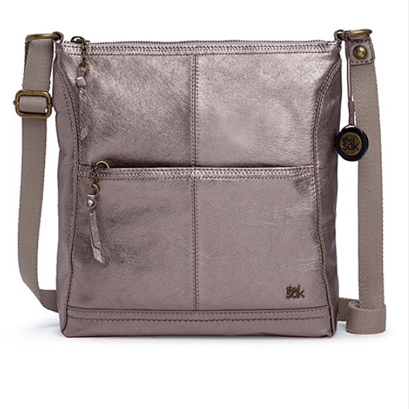 The Sak Leather Metallic Iris Cross Body Bag