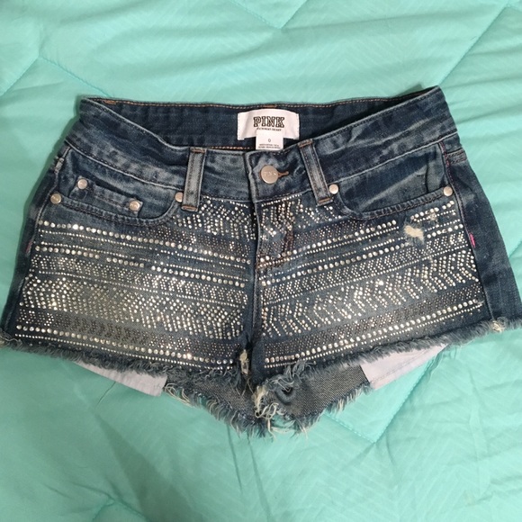 PINK jean shorts
