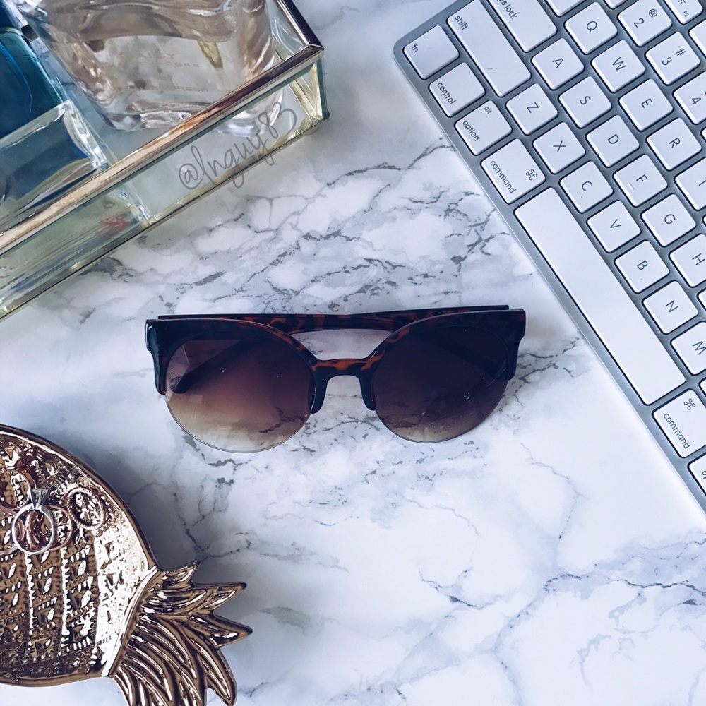 Leopard Print Cat Eye Sunglasses