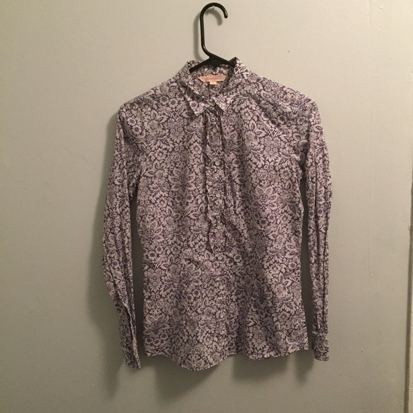 Brooks Brothers Floral Ruffled button-up - Picture 2 of 2