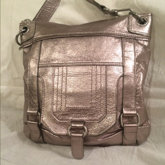 The Sak Leather Metallic Crossbody bag