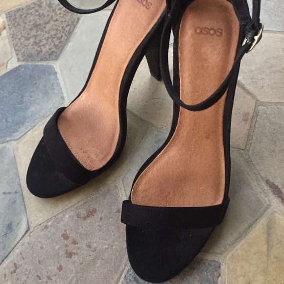 Asos Strappy Black Heels Sz 8.5
