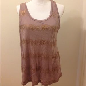 Gold and purple tank