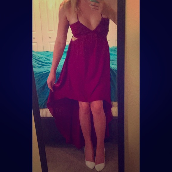 Express cutout high low dress flowy