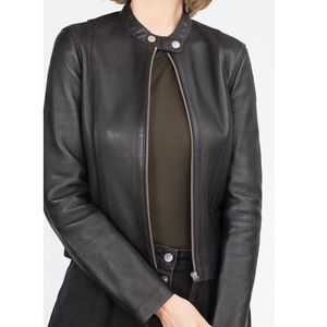 Zara real leather jacket