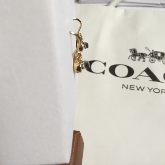 NWT Coach heart lock earrings. - Picture 3 of 3
