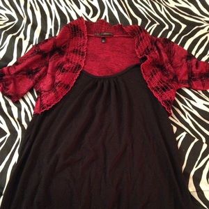 Black Tank Top with attached little jacket