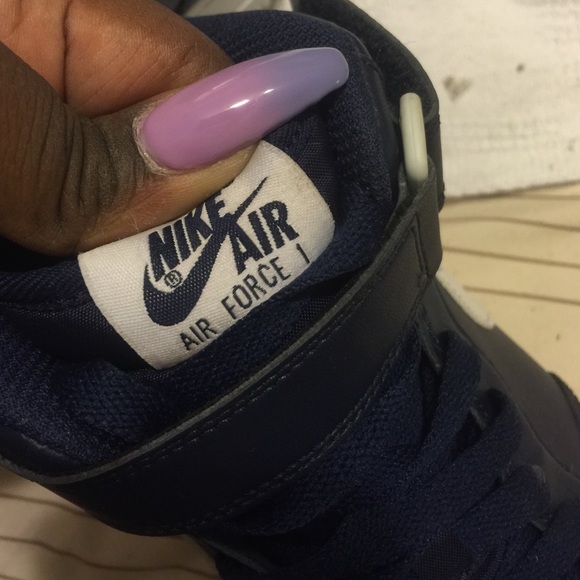 Navy blue Air Force one high tops - Picture 3 of 4