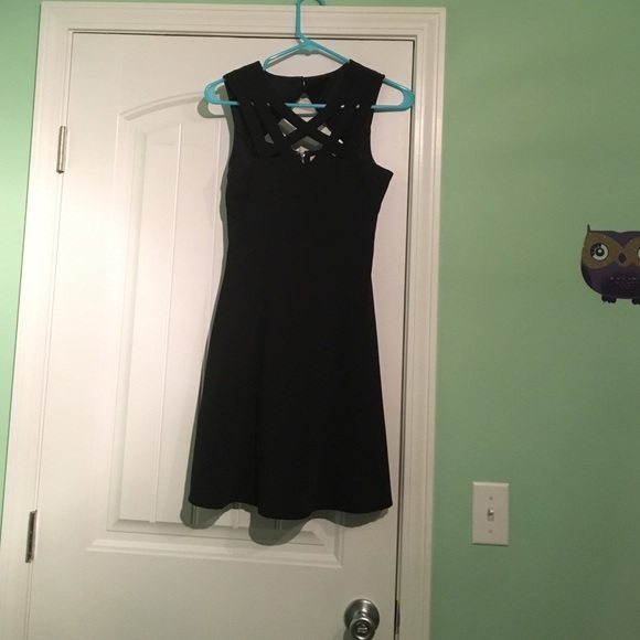 Black, tight fighting dress