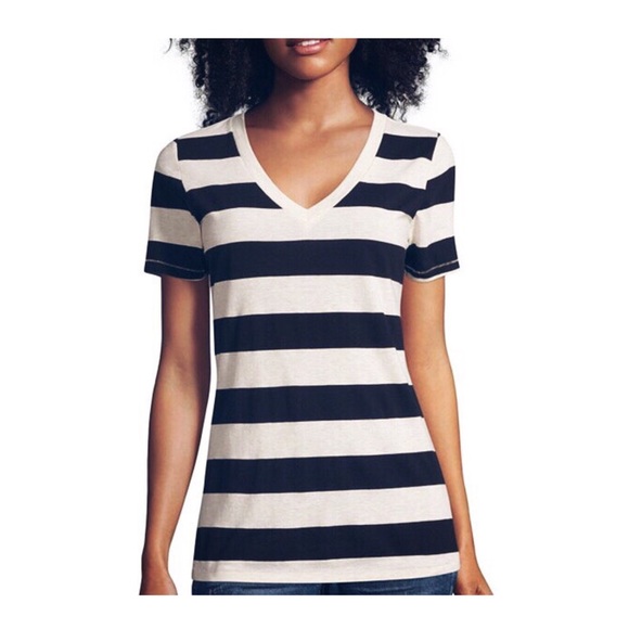 Striped V-Neck