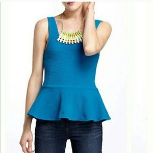 Turquoise peplum top