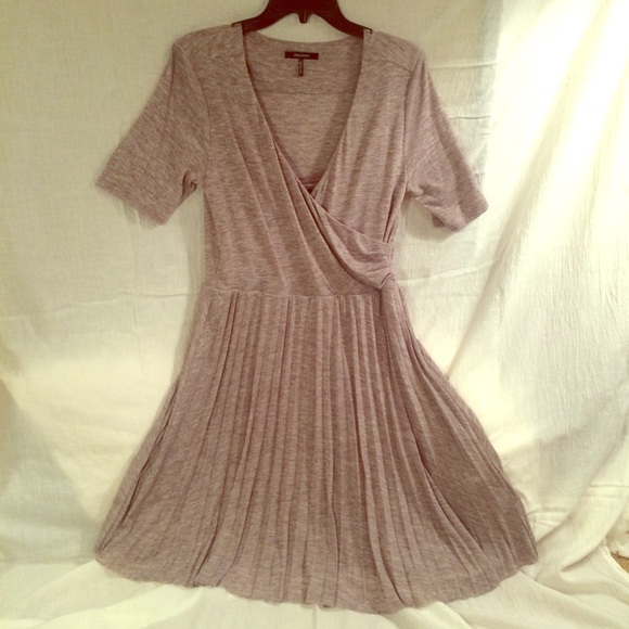 Heathered Grey Pleated Jersey dress