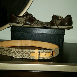 Coach Sneaker & Belt bundle.