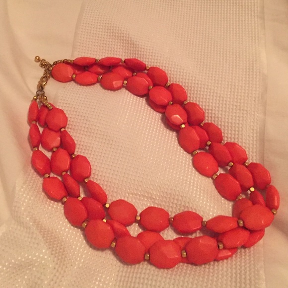 Orange stone necklace