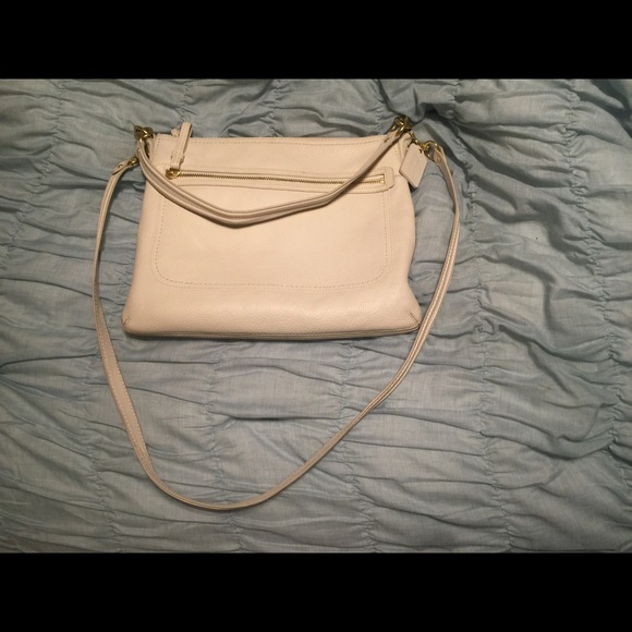 Ivory/ Gold Coach purse
