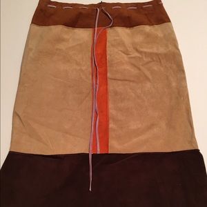 Illia light weight summer suede skirt