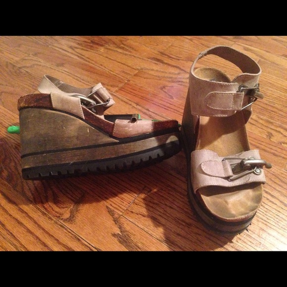 MURO real wood platform shoes-made in Spain