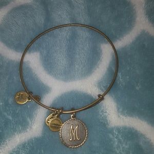 Gold "M" Alex & Ani bracelet