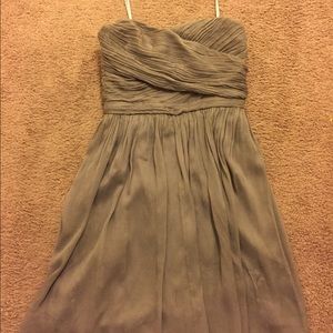 Grey strapless dress