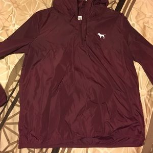 maroon PINK rain jacket