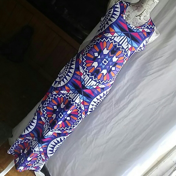 🆑TRIBAL PRINT MAXI. ORANGE - Picture 4 of 4