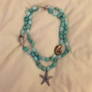 Lucky Brand Turquoise Stone Sea Necklace