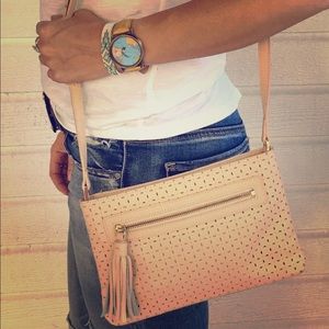 Halogen - Perforated Leather Crossbody Bag