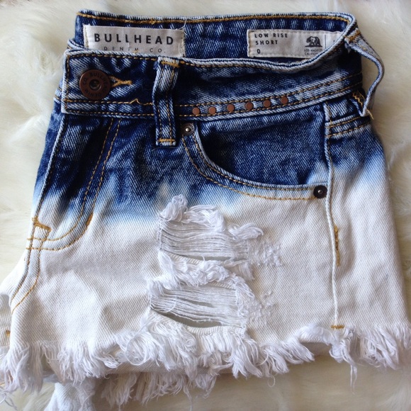 PacSun Pants - PACSUN dip dyed ripped jean shorts