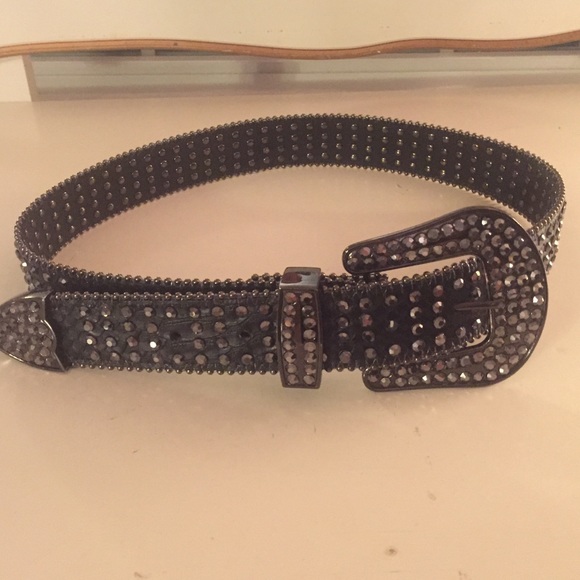 Black rhinestone belt