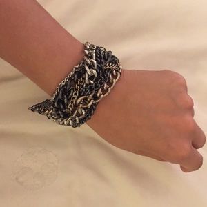 Chain Gold Silver Clustered Bracelet