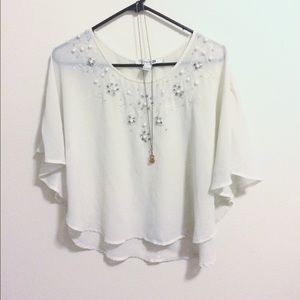 White elegant top