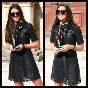 Zara Embroidered Cutwork Dress