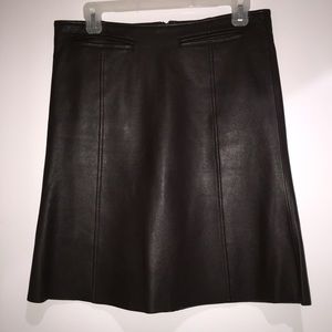 Karen Kane Dark Brown Leather Skirt  Size 4