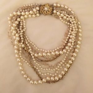 Chain Pearl Layered Necklace