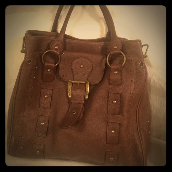 Betsey Johnson brown leather tote