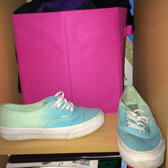 Blue umber low top vans
