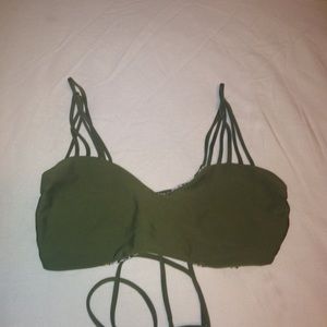 Olive green krobokan top by acacia