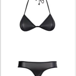 small discontinued RARE triangl black chloe bikini