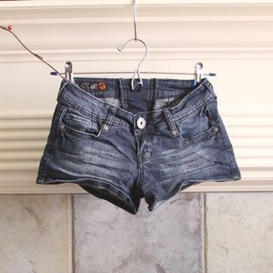 G by Guess Denim Shorts with Lace-Up Detail