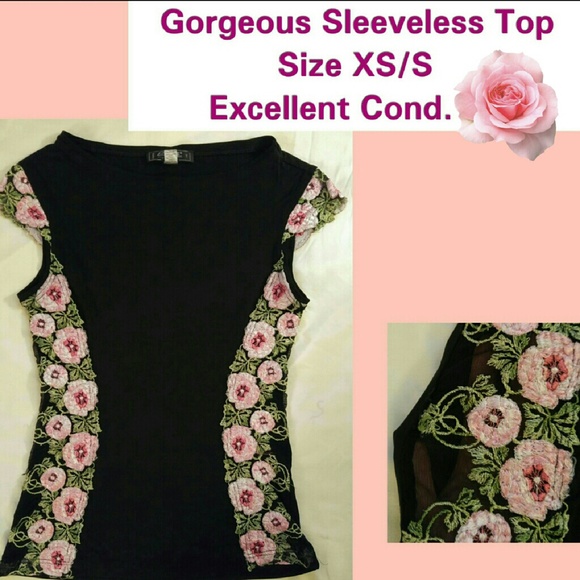 Stunning Floral Embroidered Top XS/S EUC