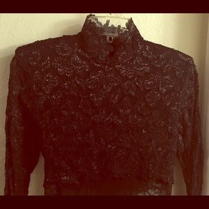 Vintage long evening gown with chiffon mid drift.