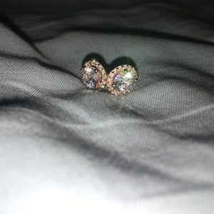 Rose gold crystal earrings