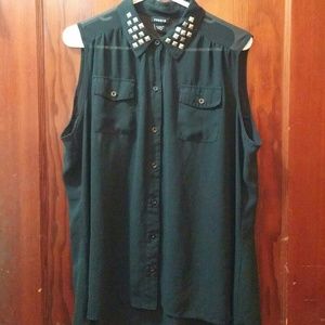 Mesh studs shirt