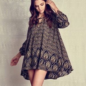 Beautiful bohemian black and gold dress