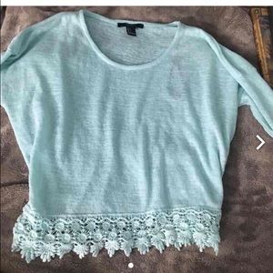 Light blue embellished shirt