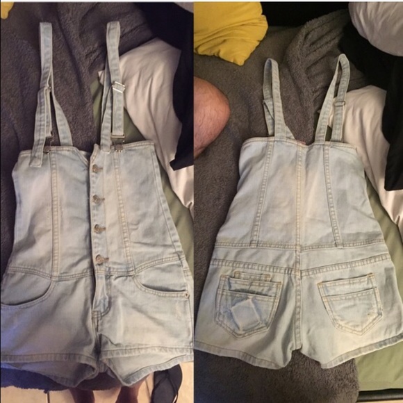 Denim Short Overalls